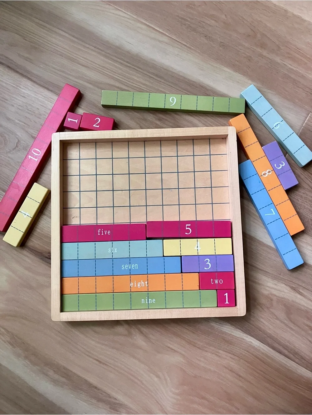 Pottery Barn Kids Ten Frame counting and addition board with bag